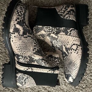 Snakeskin Ankle Boots